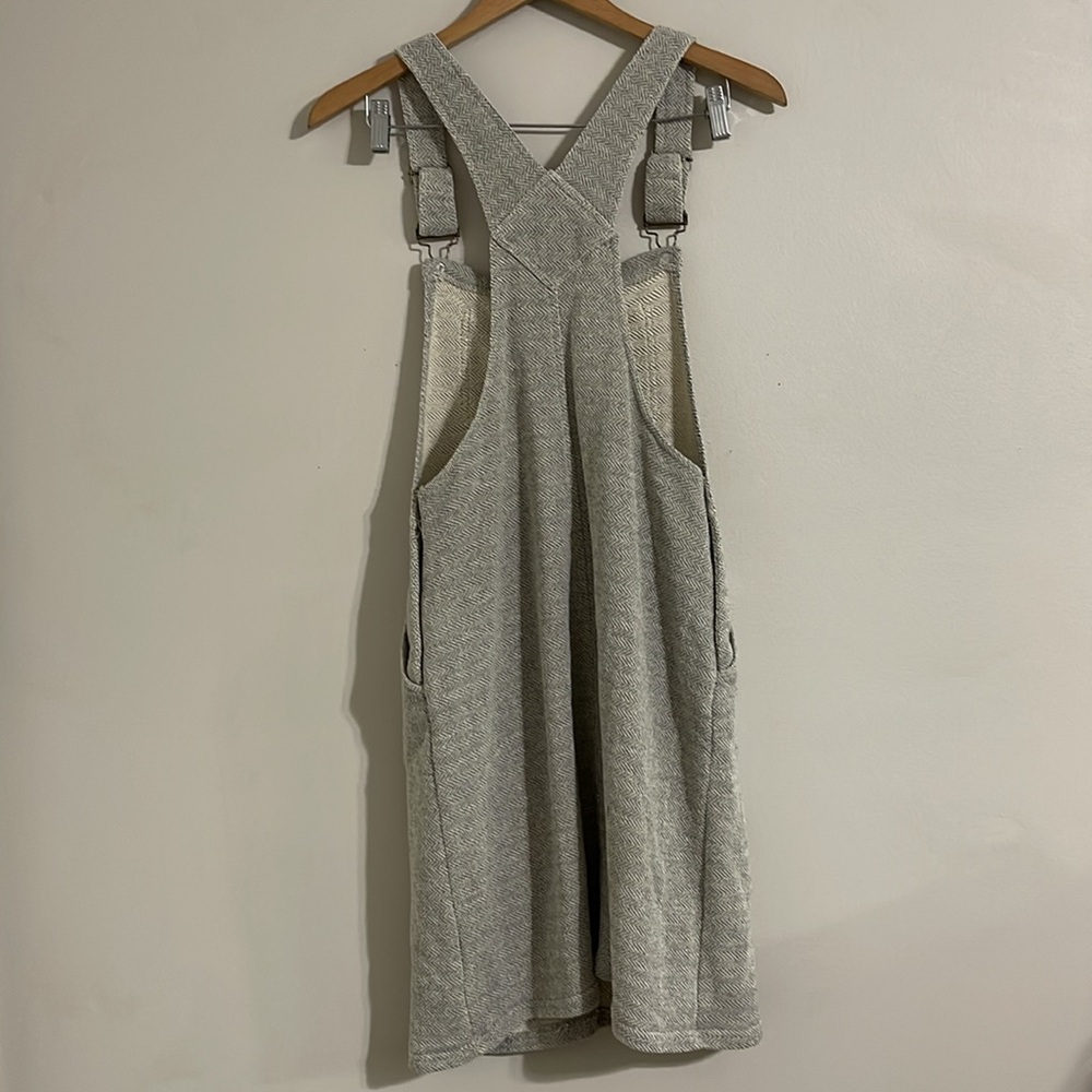 Gray Overall Dress with Adjustable Straps - Picture 7 of 11